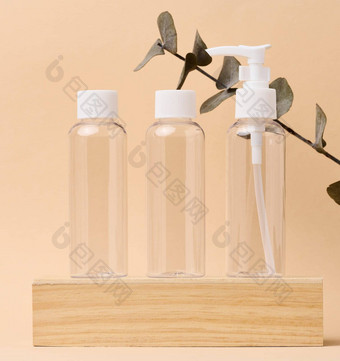 透明的塑料容器化妆品表格瓶液体化妆品