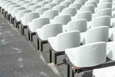 座位论坛报体育运动体育场概念球迷椅子观众文化环境概念mpty座位现代体育场