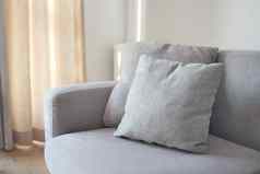 现代灰色沙发枕头生活房间首页