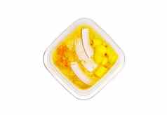 冰沙新鲜的水果坚果奶昔碗芒果激情水果椰子苹果酱柠檬热情