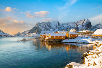 美丽的自然Lanscape罗弗敦群岛挪威欧洲