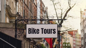 城市自行车旅游小镇文本标志引导之旅格但斯克自行车旅游吸引力旅行目的地租赁自行车