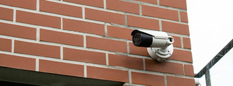 特写镜头安全相机私人建筑焦点安全中央电视台相机<strong>监控</strong>系统全景视图技术概念监测视频<strong>设备</strong>户外安全系统区域控制私人财产保护