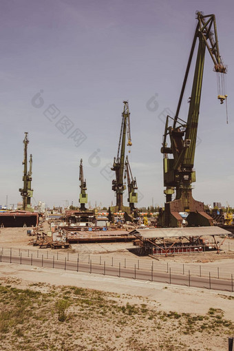 工业建筑格但斯克船厂列宁船厂预制车间重起重机大波兰的船厂起重机历史船厂格但斯克