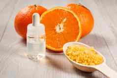 减少橙色橙子瓶芳香疗法石油