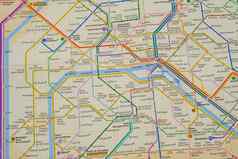 关闭巴黎地铁地铁地图