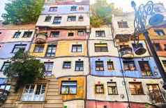 维也纳奥地利视图hundertwasser住宅建筑维也纳