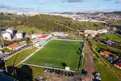 空中视图足球场