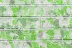 装饰砖石头栅栏摘要绿色翠绿的发现了油漆模式现代室内墙纹理背景
