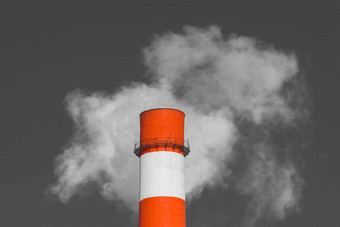 污染环境生态空气撤军燃烧产品烟尘烟气体管工业植物大气背景灰色的天空
