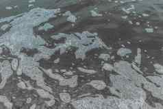 白色泡沫摘要自然泡沫模式表面水湖背景纹理