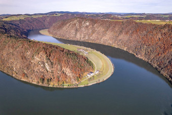 循环施洛根<strong>多瑙河</strong>巨大的弯曲著名的河