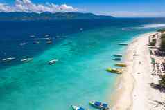 空中吉利·trawangan海滩龙目岛印尼