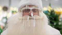 肖像俄罗斯圣诞老人老人保护遮阳板