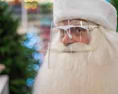 肖像俄罗斯圣诞老人老人保护遮阳板