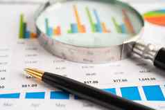 放大玻璃图纸金融发展银行账户统计数据投资分析研究数据经济业务概念