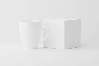 陶瓷杯子杯咖啡<strong>茶</strong>白色空白呈现模型