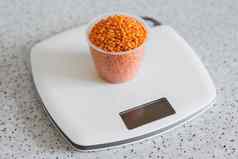 小扁豆塑料测量杯电子厨房规模