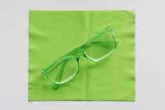 绿色眼镜清洁布