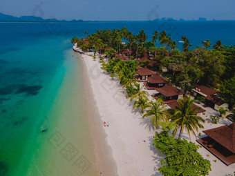 KOH穆克热带岛安达曼海泰国热带海滩白色沙子