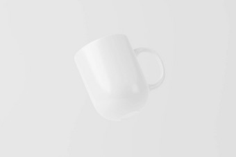 陶瓷杯子杯咖啡茶白色空白呈现模型