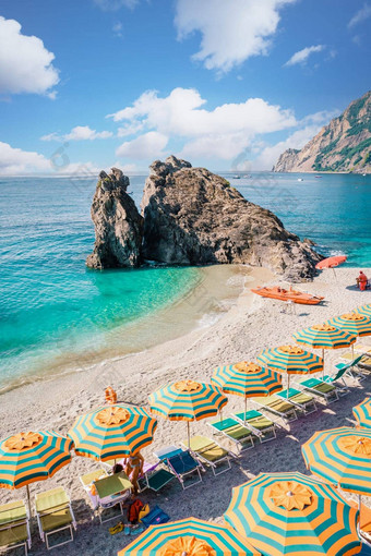 卵石海滩monterosso假期五渔村monterosso海卵石海滩五渔村意大利
