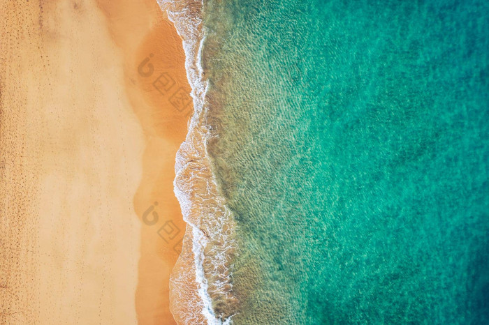 海洋视图海滩海洋海滩美丽的景观旅行假期空中视图桑迪海滩海洋波