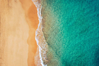 海洋视图海滩海洋海滩美丽的景观旅行假期空中视图桑迪海滩海洋波