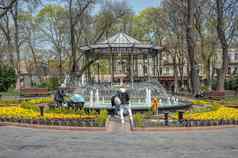 喷泉城市花园敖德萨乌克兰