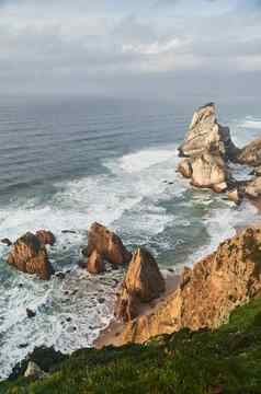 悬崖下士纺织葡萄牙最点欧洲大熊座的酒店海滩西部海岸葡萄牙