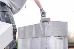 梅森适用于胶水混凝土形式建设墙混凝土砖