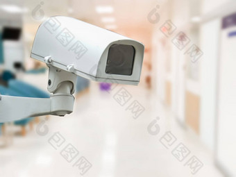 中央电视台关闭电路相机监控医院诊所建筑建设安全系统概念