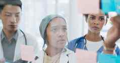 会议医疗协作医生黑色的女人训练团队玻璃医院规划培训医疗保健女医学专业会说话的诊所集团
