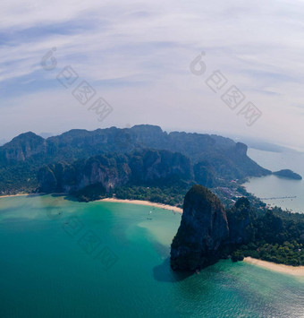 莱利海滩甲米泰国热带海滩莱利甲米日落