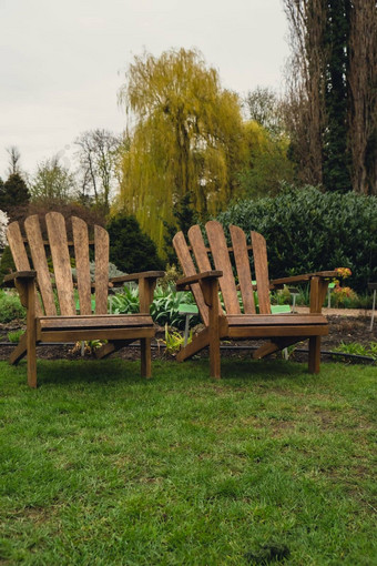 木休息室椅子阳台绿色植物花园家具户外放松夏天天花园景观椅子自然后院外