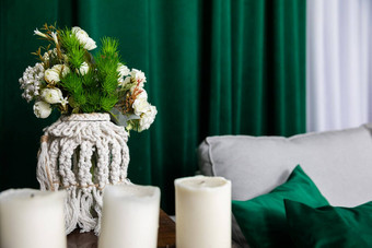 装饰能镂空美丽的多叶的植物背景窗帘