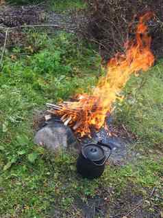 茶壶水壶火夏天