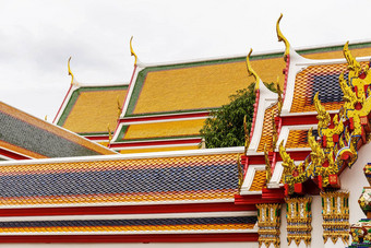 寺庙屋顶瓷砖模式泰国