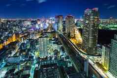 东京城市景观晚上