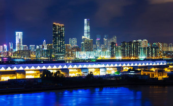 在香港香港城市晚上