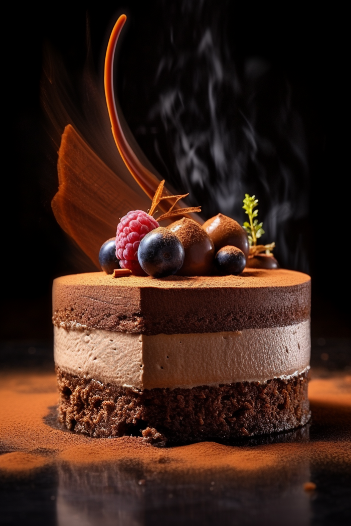 巧克力慕斯蛋糕高清摄影图4