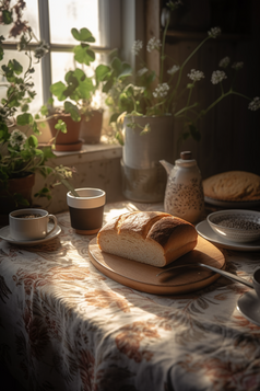咖啡面包下午茶摄影图6