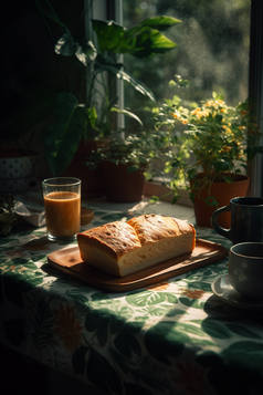 咖啡面包下午茶摄影图4