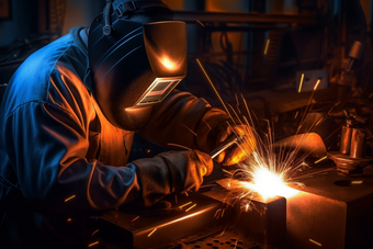焊接焊工工作车间电人钢材工厂