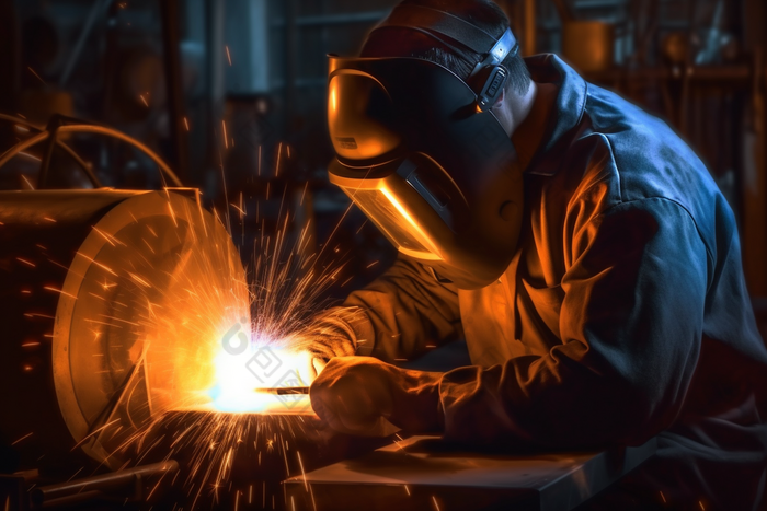 焊接焊工工作车间劳动