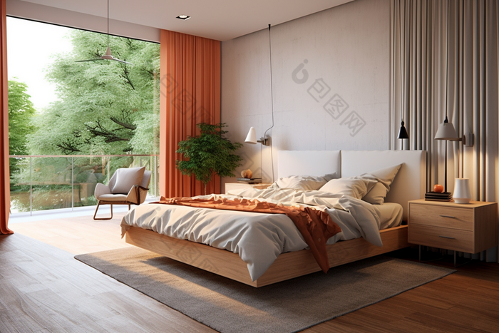 现代卧室室内设计简约设计