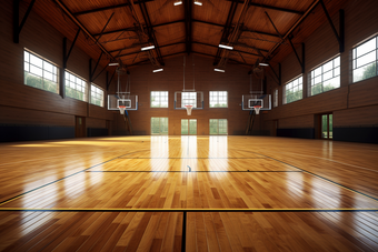 室内篮球场高清健康健身