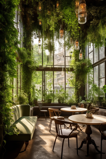 绿色自然<strong>主题餐厅</strong>阳光室内设计