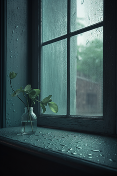 雨天窗户高清摄影图31