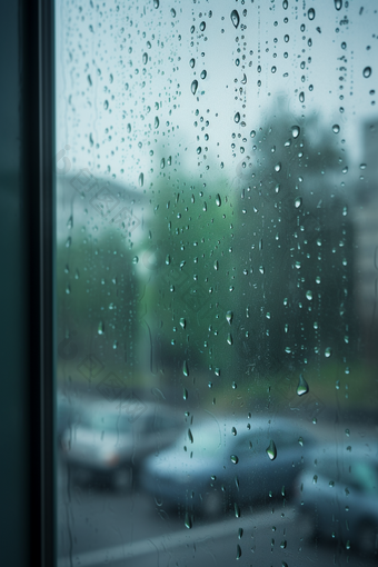 雨天窗户高清<strong>水滴</strong>雨水